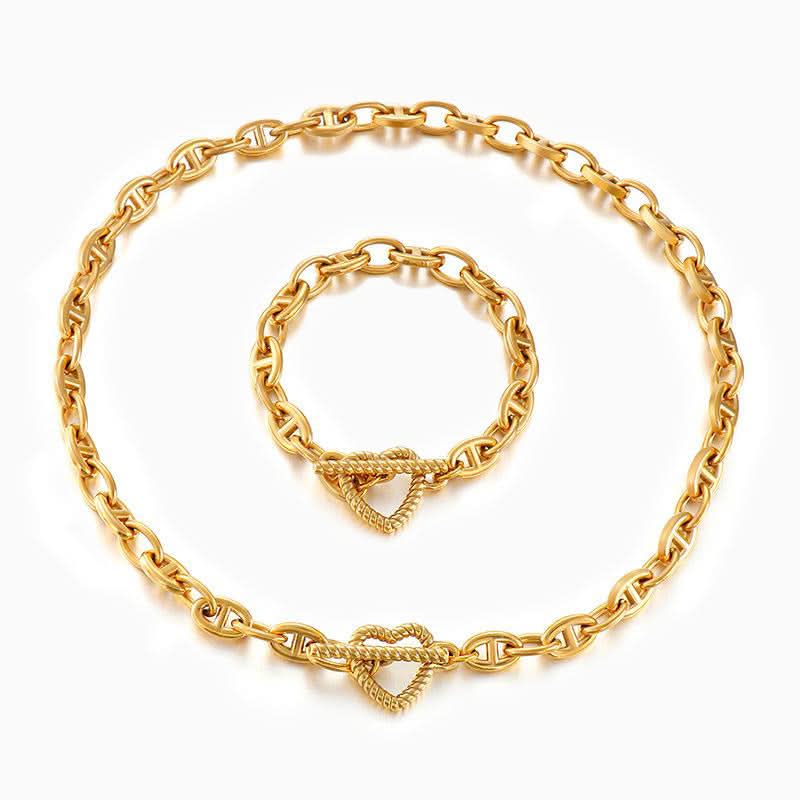 Athens Heart Toggle Jewelry Set - ShopLorca