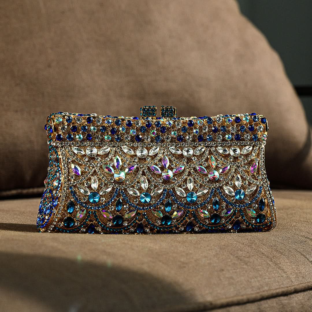 Aubrielle Diamond - Encrusted Clutch Bag - ShopLorca