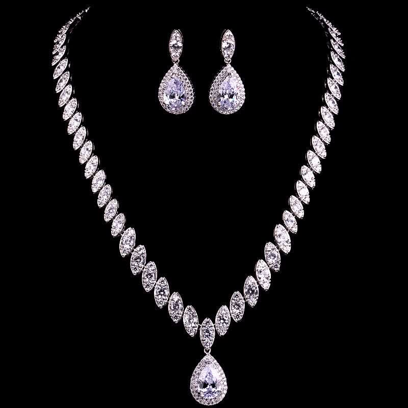 Dainty Droplet Gemstone Jewelry Set - ShopLorca