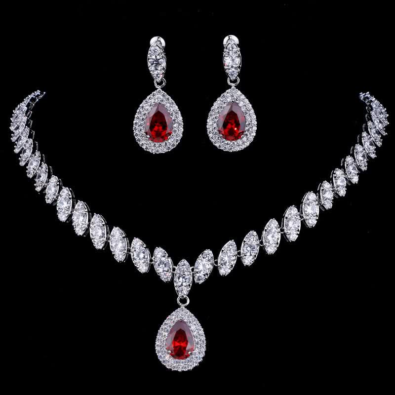 Dainty Droplet Gemstone Jewelry Set - ShopLorca