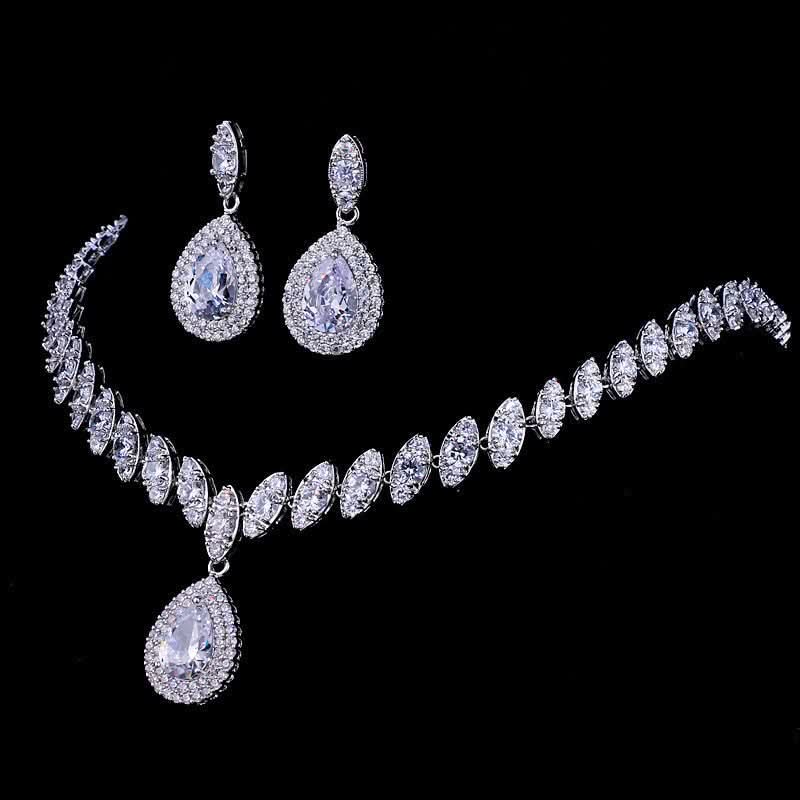 Dainty Droplet Gemstone Jewelry Set - ShopLorca
