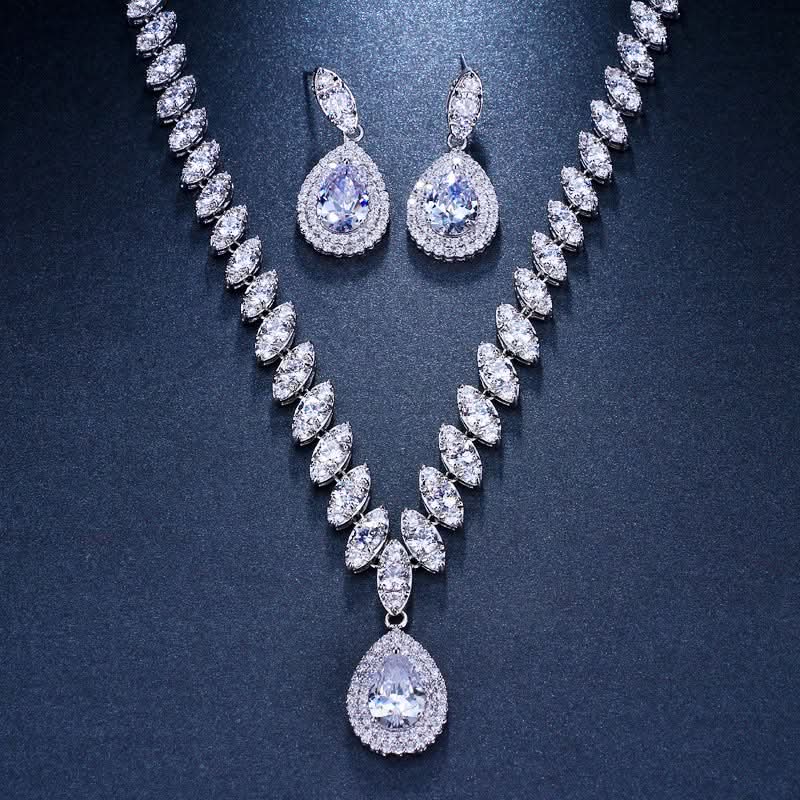 Dainty Droplet Gemstone Jewelry Set - ShopLorca