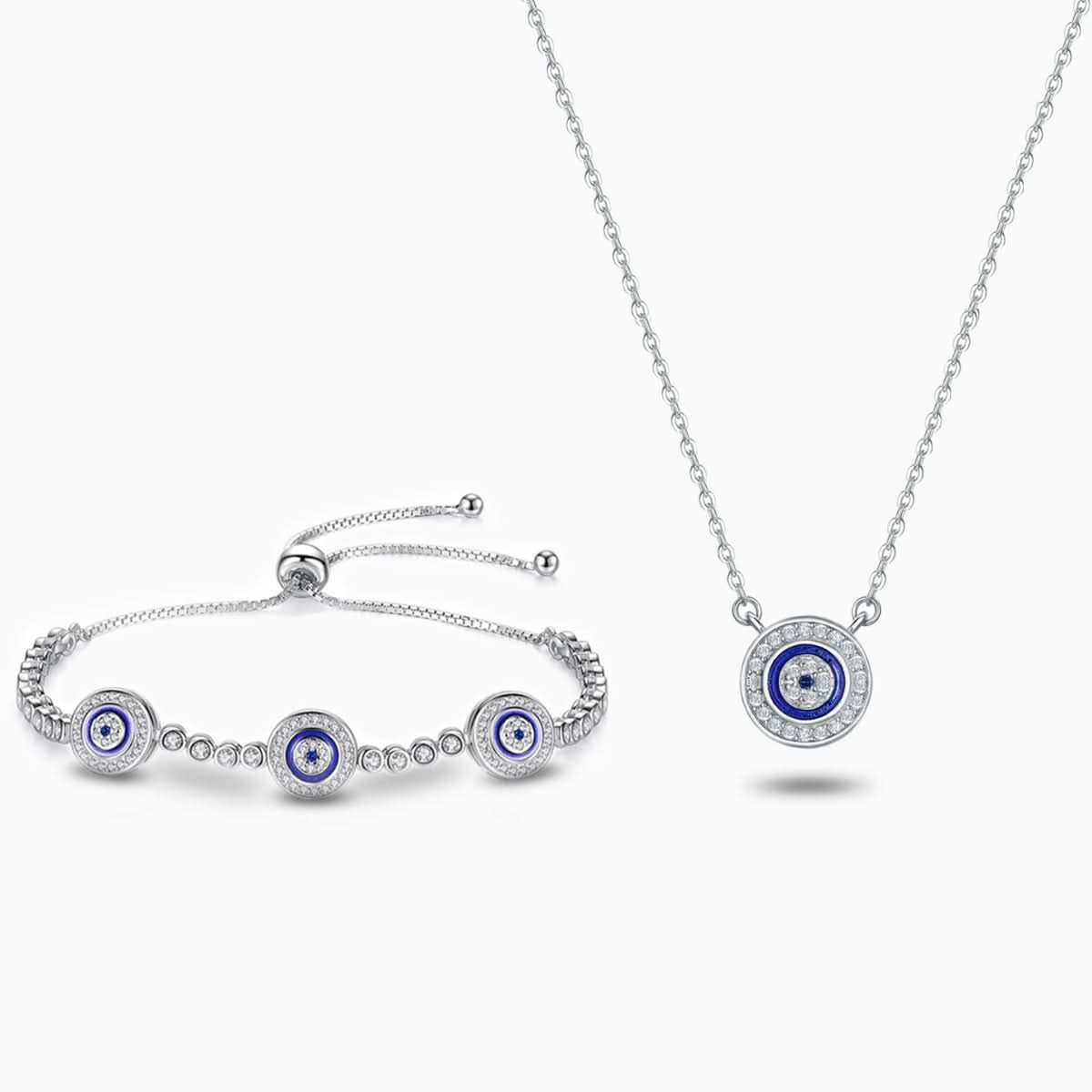 Dazzling Symbolic Evil Eye Jewelry Set - ShopLorca
