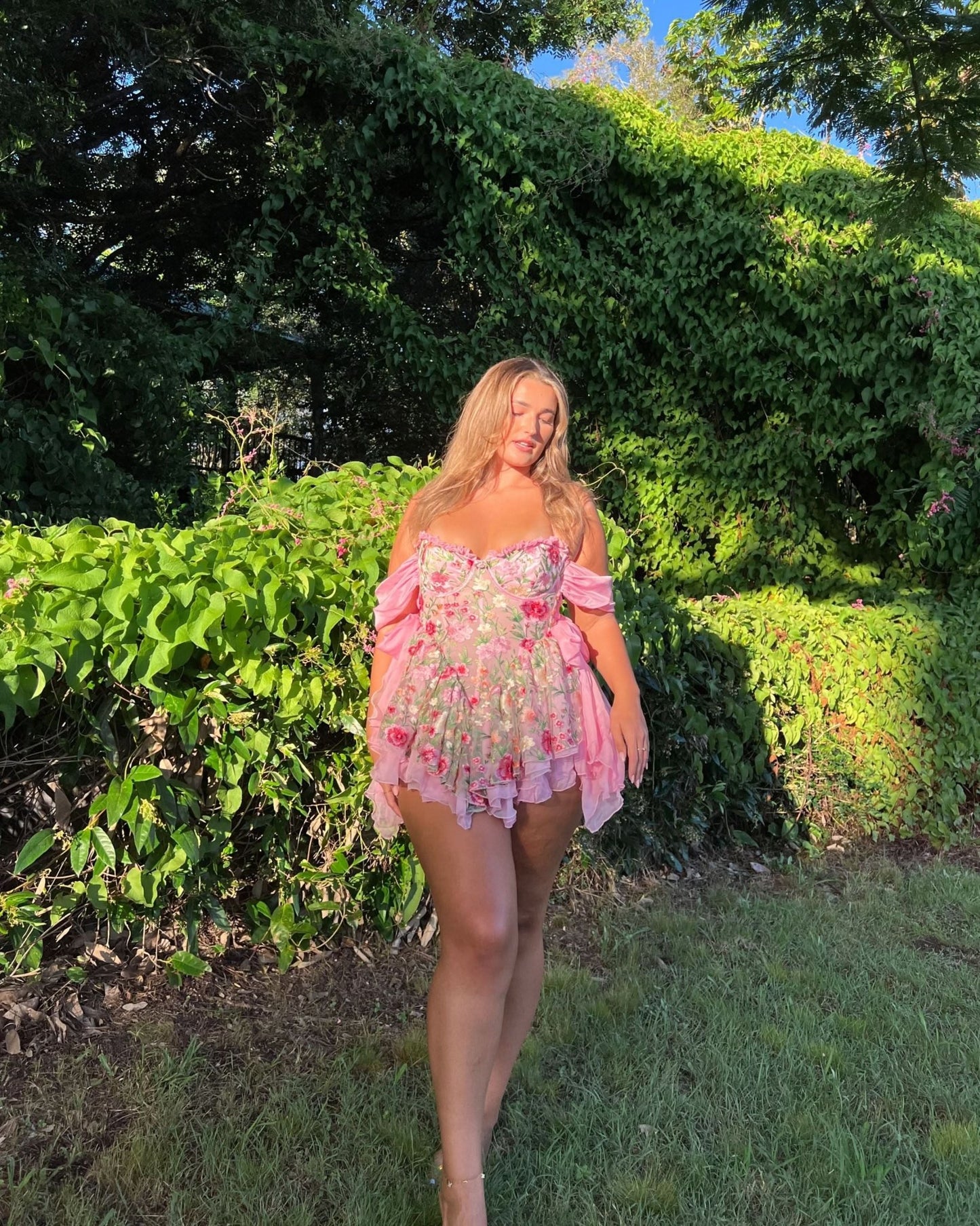 Floretta Silk Mini Dress - ShopLorca