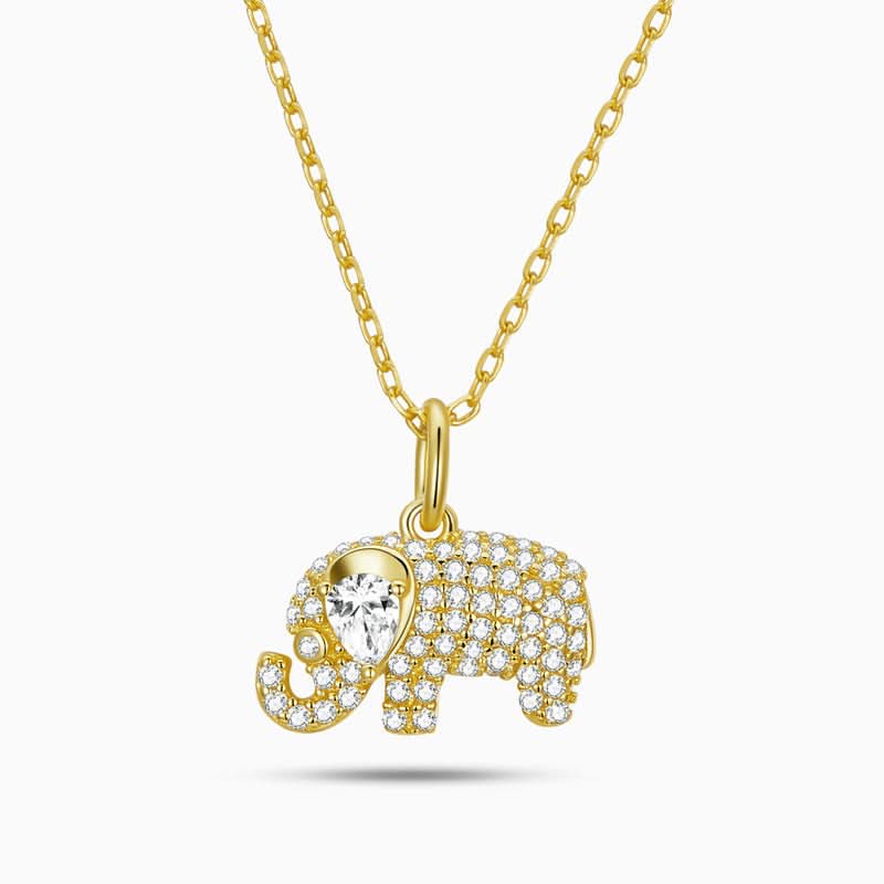 Glistening Elephant Necklace - ShopLorca