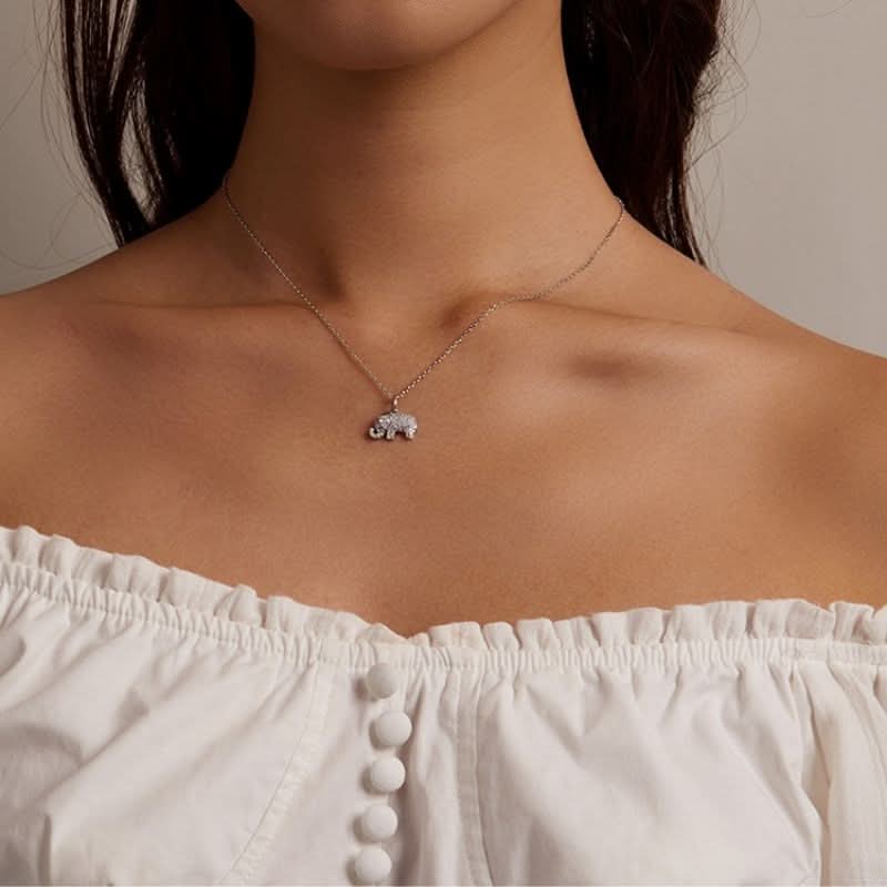 Glistening Elephant Necklace - ShopLorca