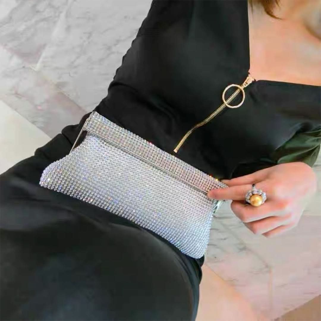 Glitzy Diamonds Clutch Bag - ShopLorca