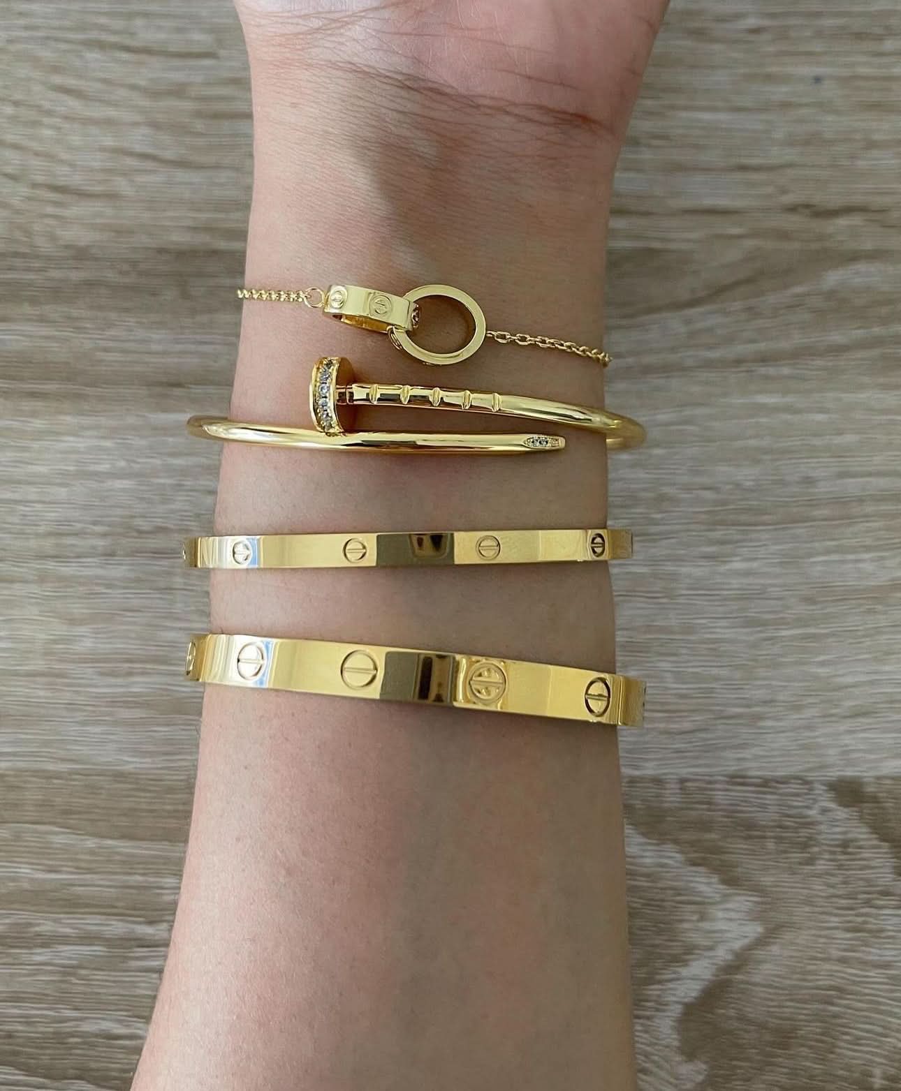 Gold Bracelet Love Charm - ShopLorca