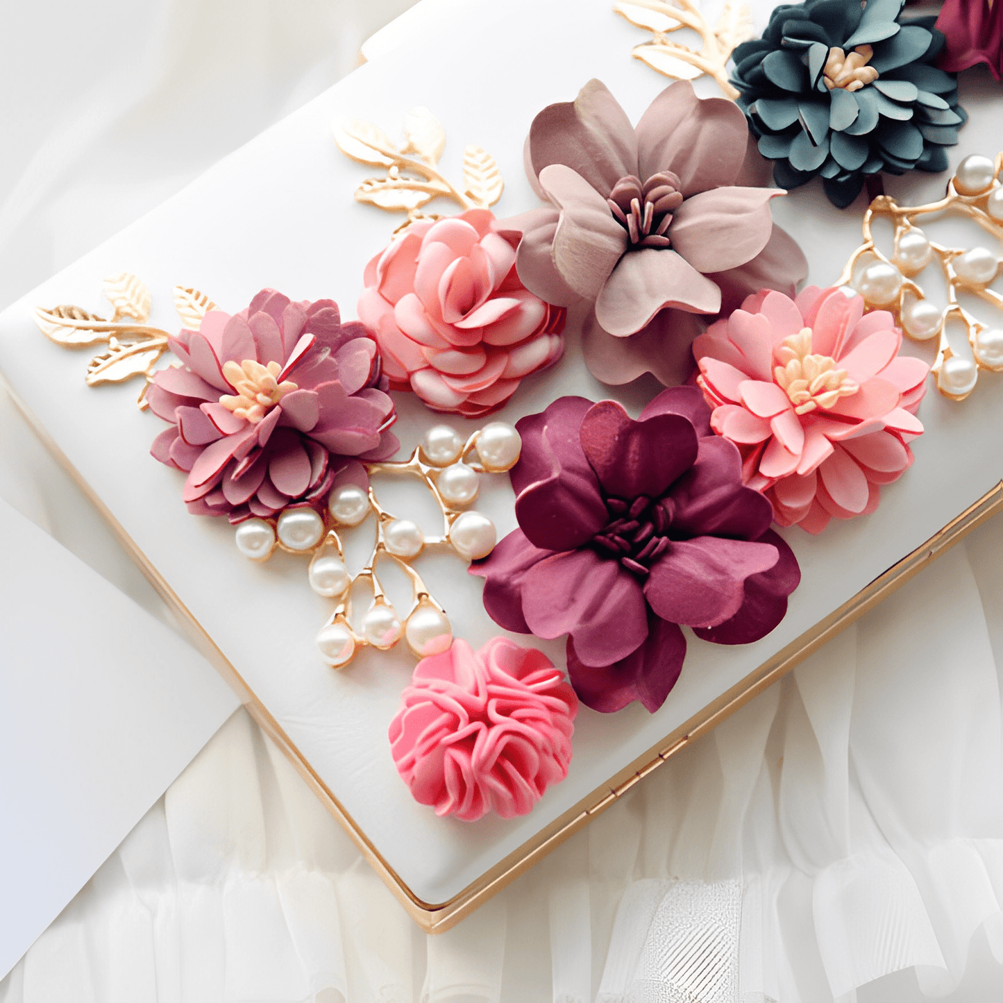 Juliet Evening Flower Clutch Bag - ShopLorca
