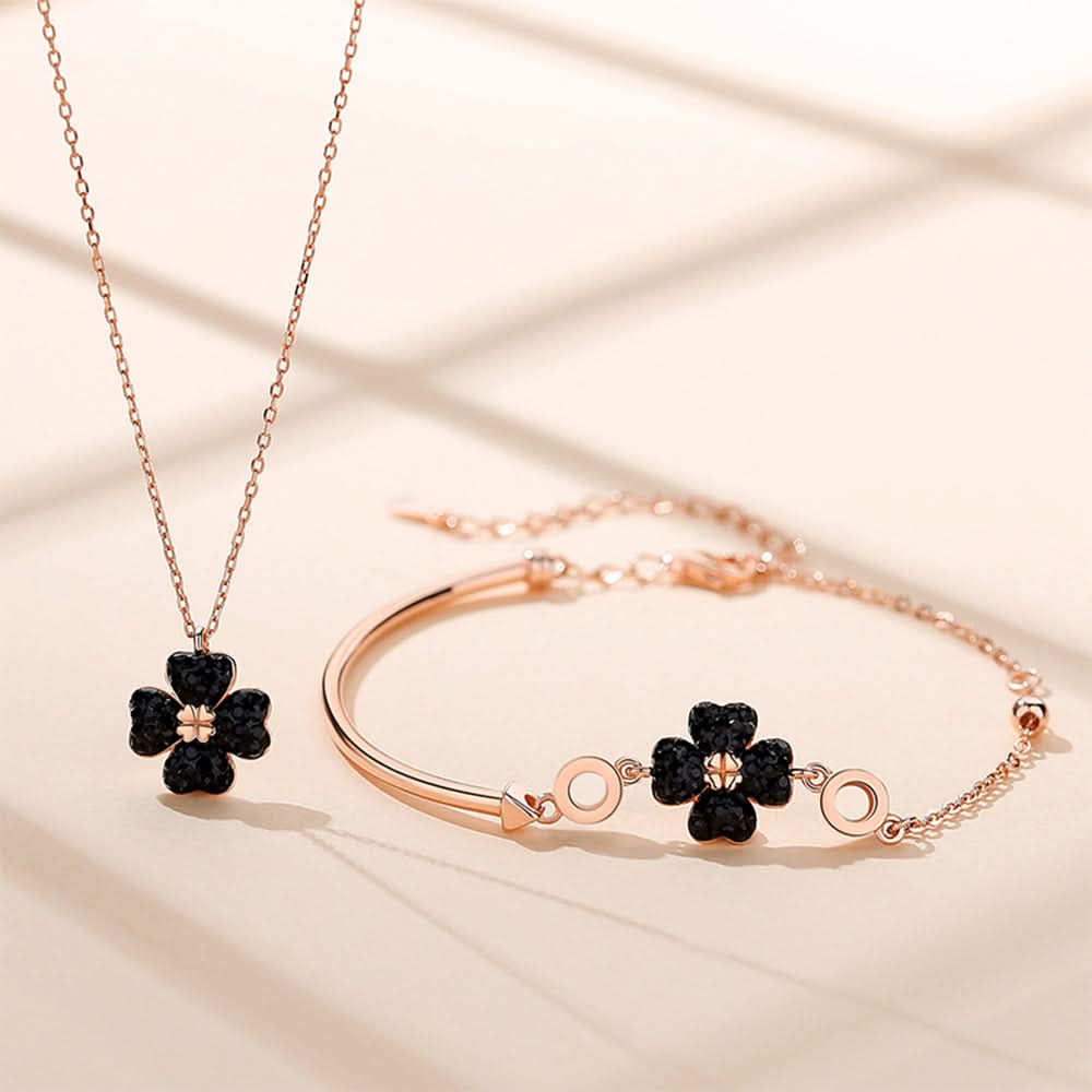 Modern Black Lucky Clover Set - ShopLorca