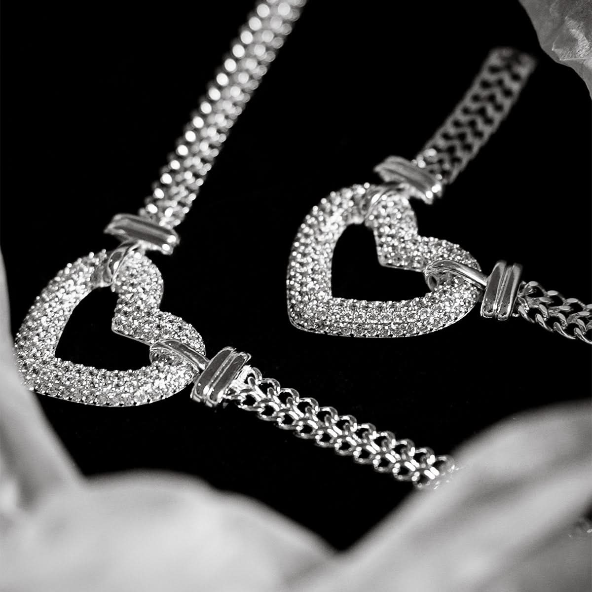 Paris Heart Pendant Jewelry Set - ShopLorca