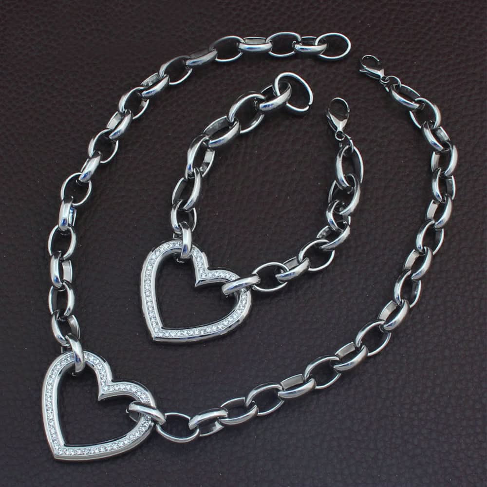 Ronda Heart Pendant Jewelry Set - ShopLorca