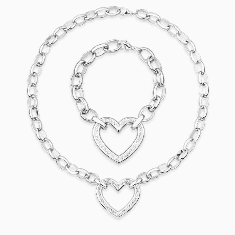 Ronda Heart Pendant Jewelry Set - ShopLorca