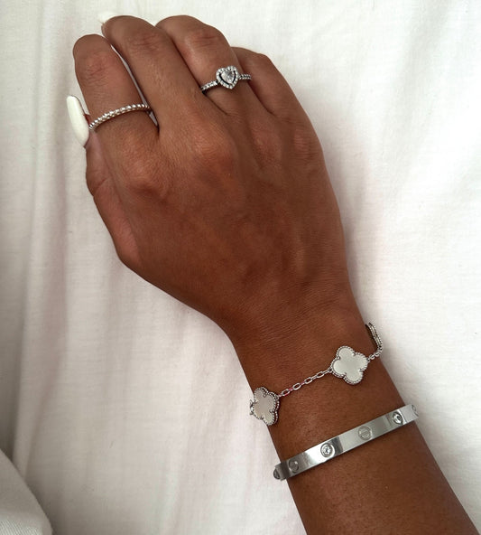 Alana Silver Diamanté Bracelet - ShopLorca