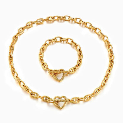 Athens Heart Toggle Jewelry Set - ShopLorca