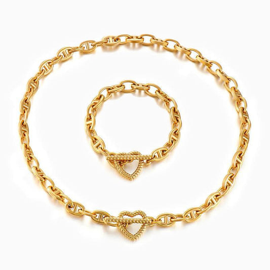Athens Heart Toggle Jewelry Set - ShopLorca