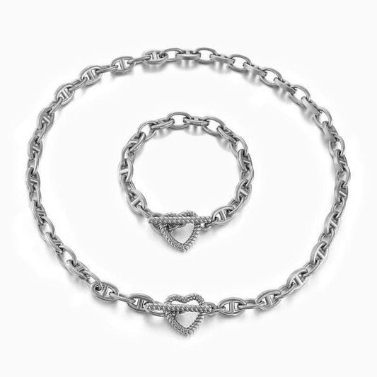 Athens Heart Toggle Jewelry Set - ShopLorca