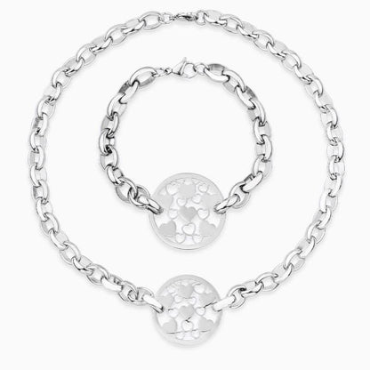 Classic Hearts In Circle Jewelry Set - ShopLorca