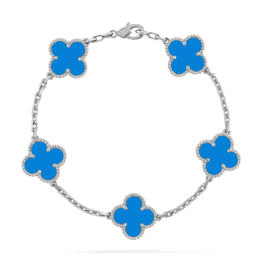 Clover Bracelet - Blue (silver) - ShopLorca