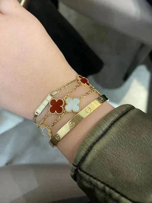 Clover Bracelet - Red - ShopLorca
