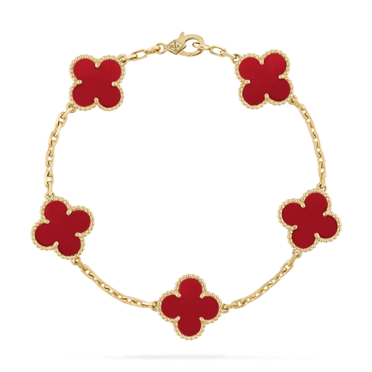 Clover Bracelet - Red - ShopLorca