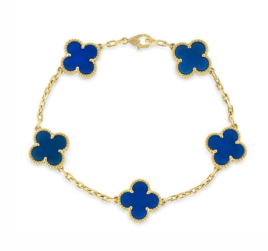 Clover Bracelet - Royal Blue - ShopLorca