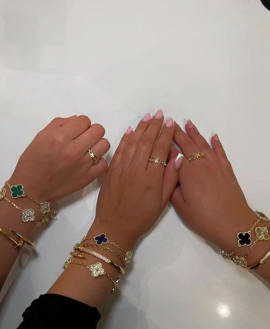 Clover Bracelet - Royal Blue & Gold - ShopLorca