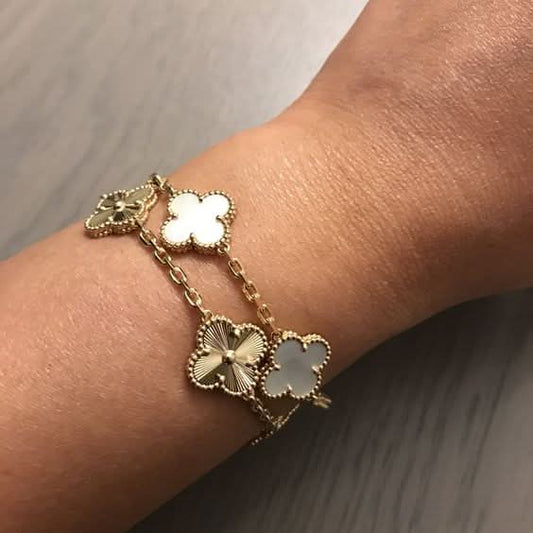 Clover Bracelet - White - ShopLorca