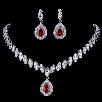Dainty Droplet Gemstone Jewelry Set - ShopLorca