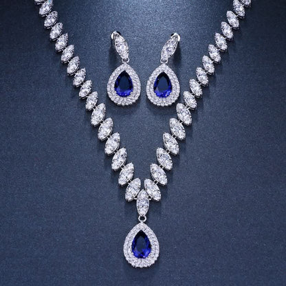 Dainty Droplet Gemstone Jewelry Set - ShopLorca