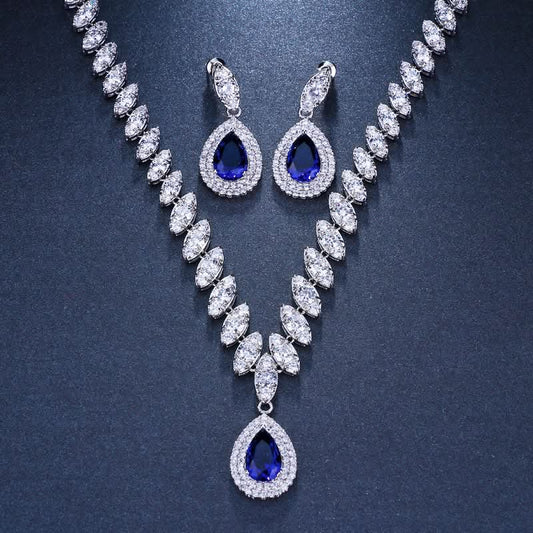 Dainty Droplet Gemstone Jewelry Set - ShopLorca