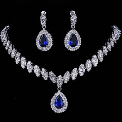 Dainty Droplet Gemstone Jewelry Set - ShopLorca