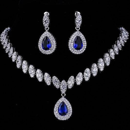 Dainty Droplet Gemstone Jewelry Set - ShopLorca