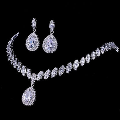 Dainty Droplet Gemstone Jewelry Set - ShopLorca