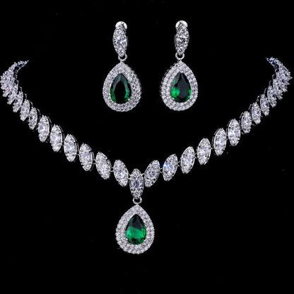 Dainty Droplet Gemstone Jewelry Set - ShopLorca