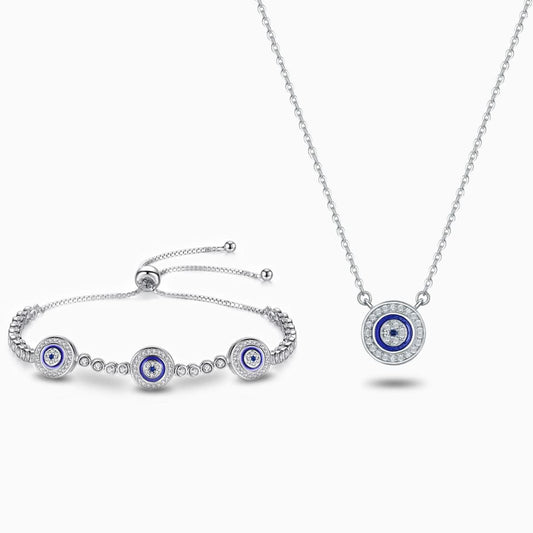 Dazzling Symbolic Evil Eye Jewelry Set - ShopLorca