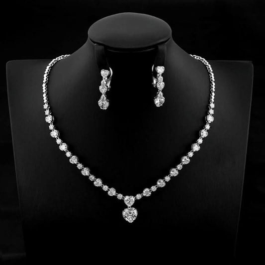 Glistening Gemstone Hearts Jewelry Set - ShopLorca