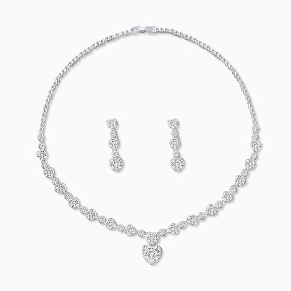Glistening Gemstone Hearts Jewelry Set - ShopLorca