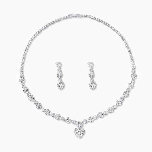 Glistening Gemstone Hearts Jewelry Set - ShopLorca