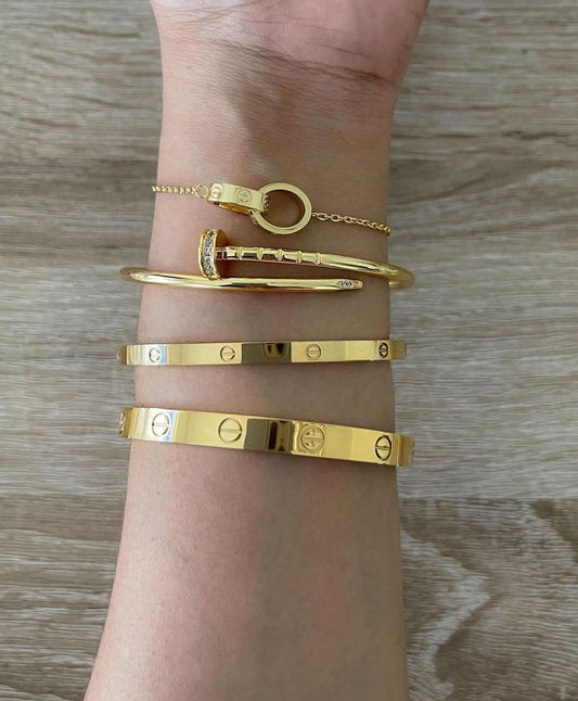 Gold Bracelet Love Charm - ShopLorca