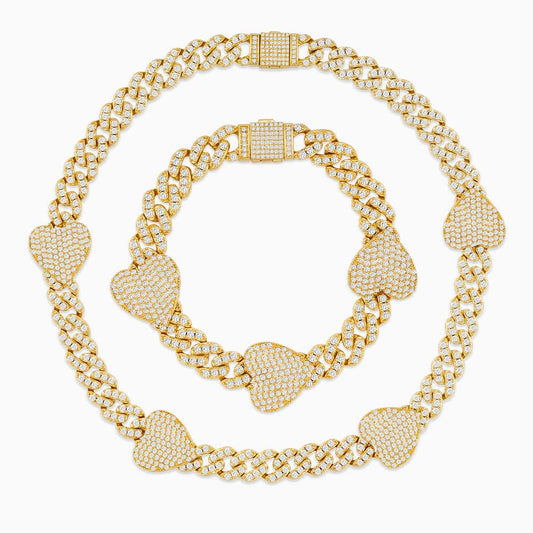 Grandeur Cuban Hearts Jewelry Set - ShopLorca
