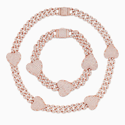 Grandeur Cuban Hearts Jewelry Set - ShopLorca
