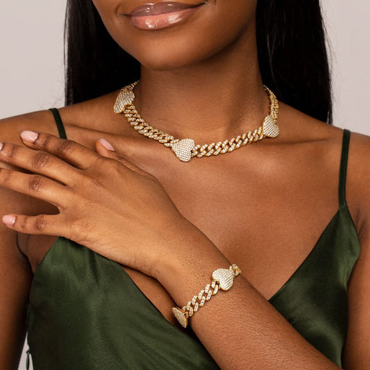 Grandeur Cuban Hearts Jewelry Set - ShopLorca