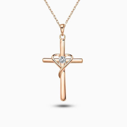 Heart Cross Necklace - ShopLorca