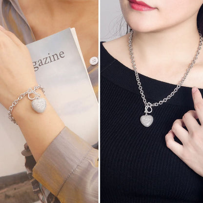 Heart Toggle Key Clasp Jewelry Set - ShopLorca