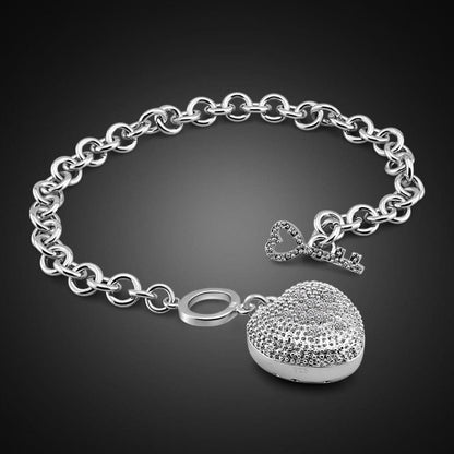 Heart Toggle Key Clasp Jewelry Set - ShopLorca