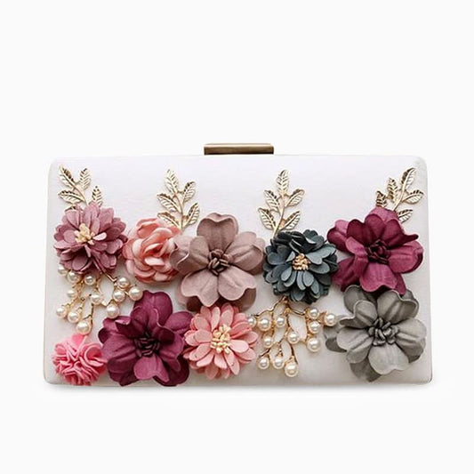 Juliet Evening Flower Clutch Bag - ShopLorca