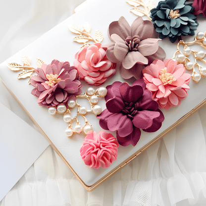 Juliet Evening Flower Clutch Bag - ShopLorca