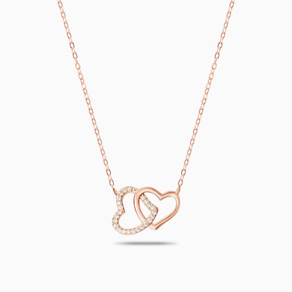 Lustrous Interlocking Hearts Necklace - ShopLorca