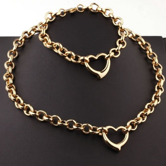 Lustrous Open Heart Jewelry Set - ShopLorca